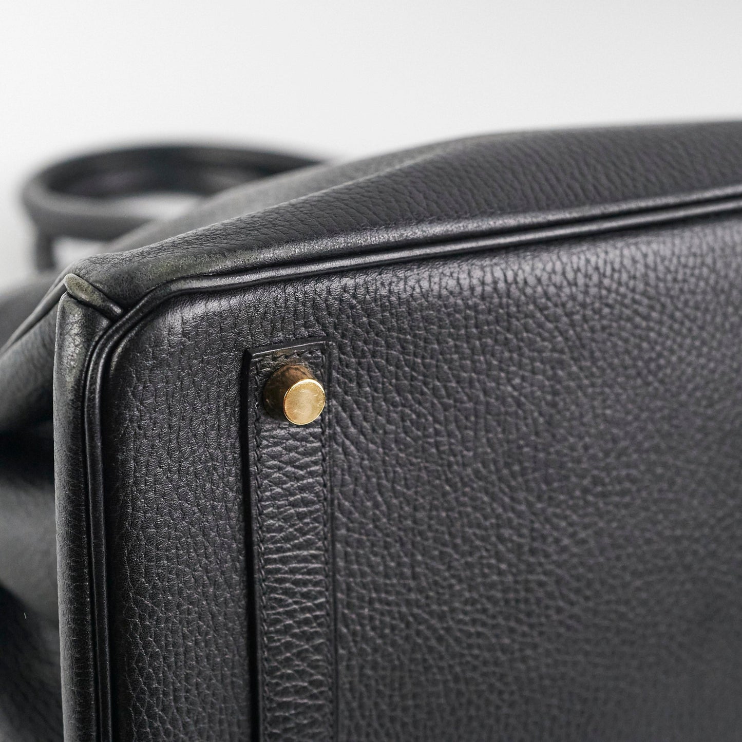 Hermes Birkin 35 Ardennes Black GHW - C Square Stamp