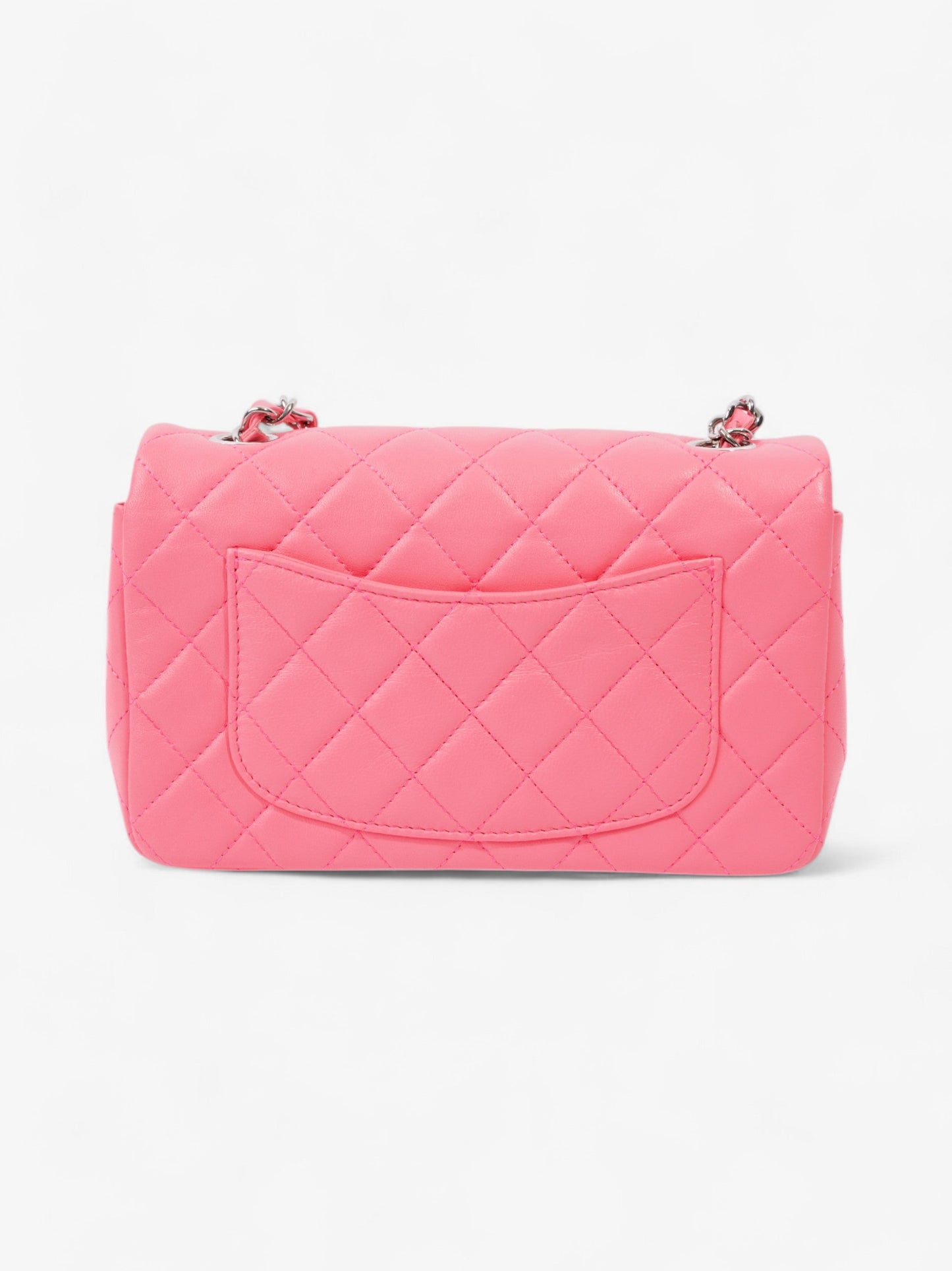Chanel Classic Flap Neon Pink Lambskin Leather Mini