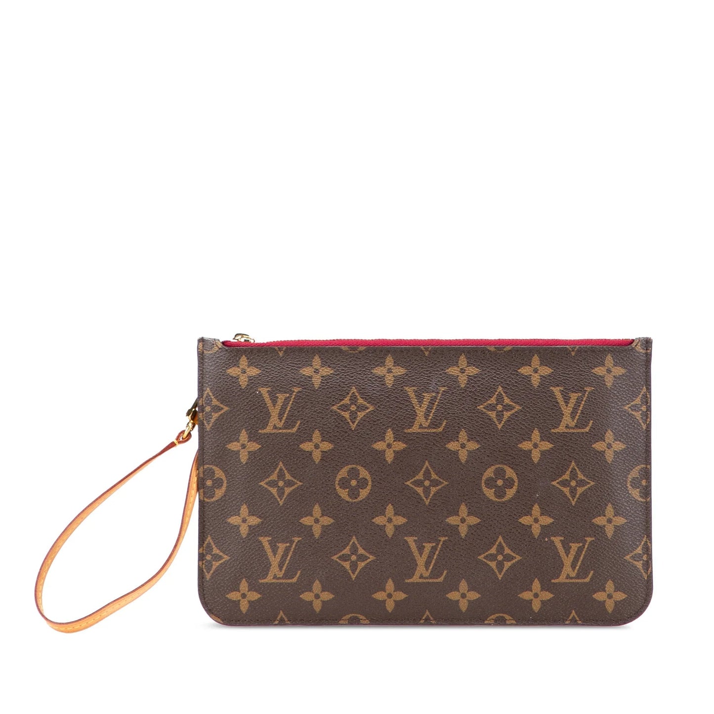 Brown Louis Vuitton Monogram Neverfull Pouch