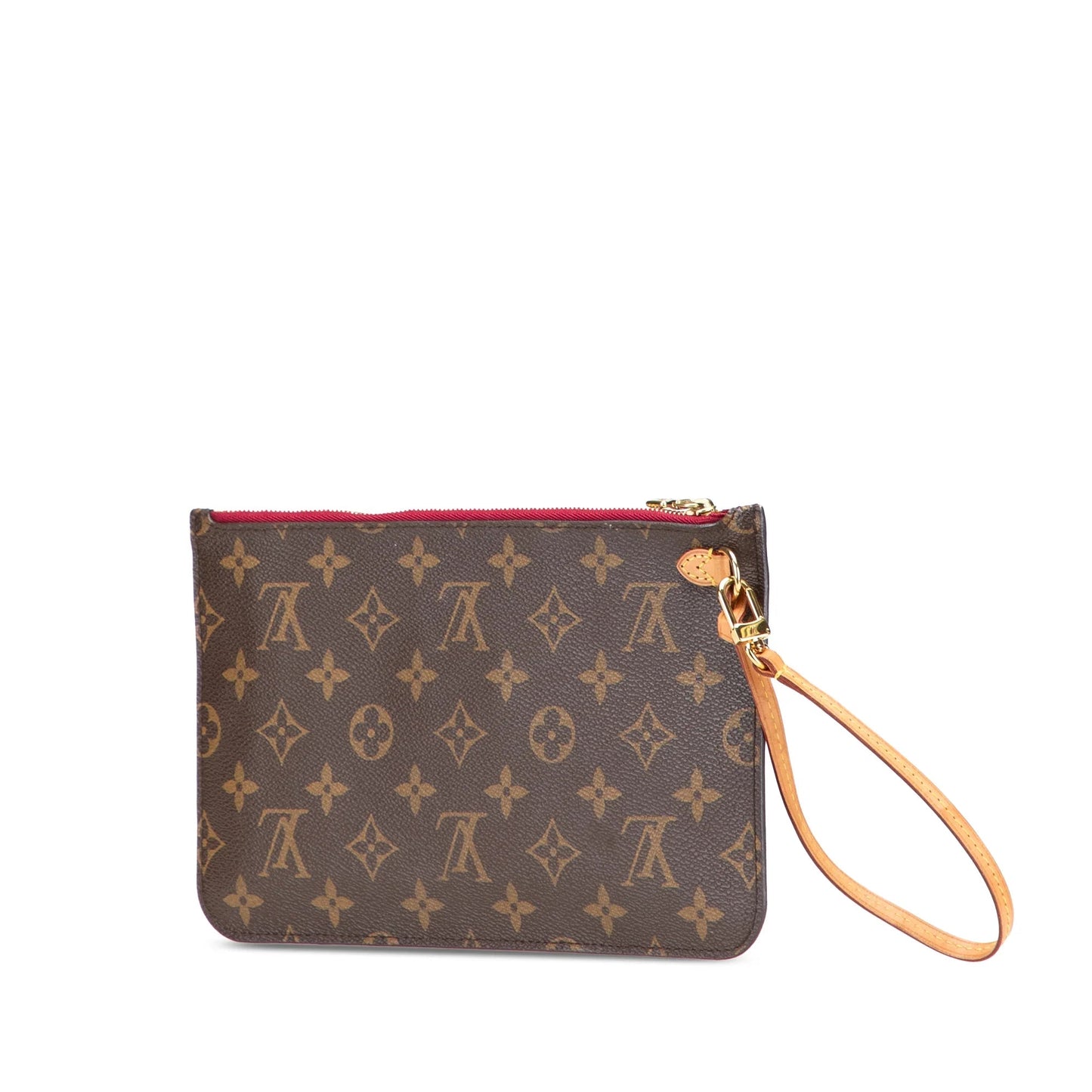 Brown Louis Vuitton Monogram Neverfull Pouch
