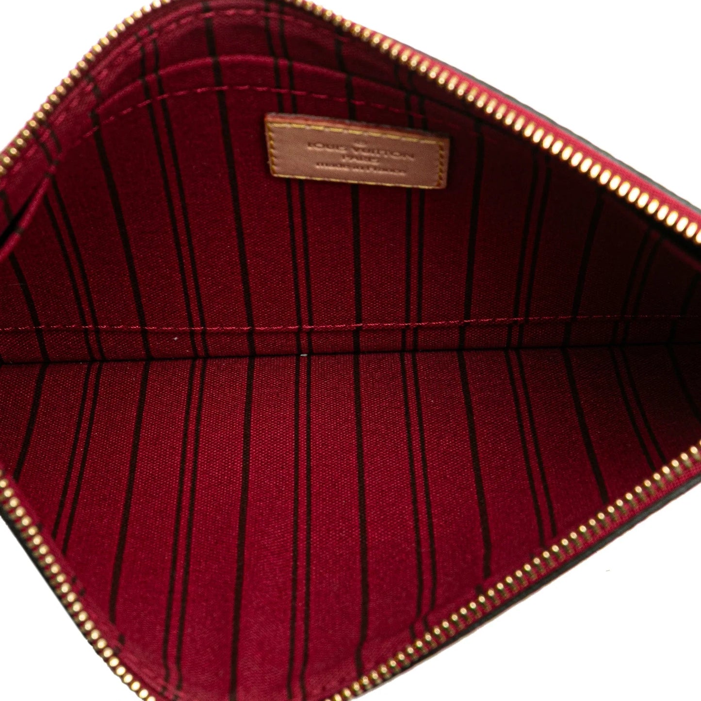 Brown Louis Vuitton Monogram Neverfull Pouch