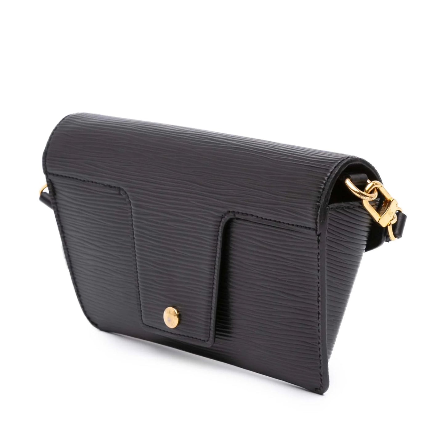 Black Louis Vuitton Epi Padlock On Strap Satchel
