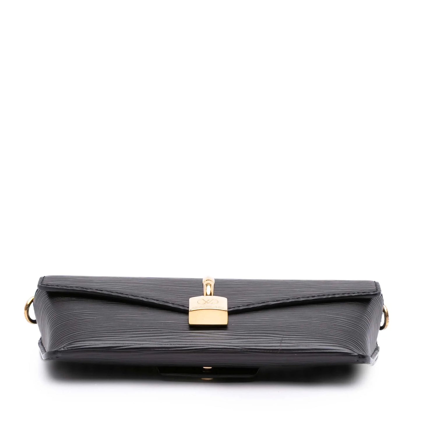 Black Louis Vuitton Epi Padlock On Strap Satchel