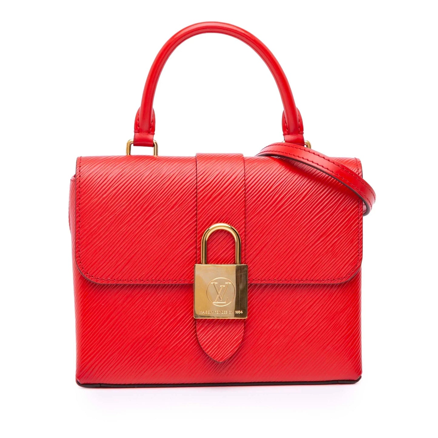 Red Louis Vuitton Epi Locky BB Satchel
