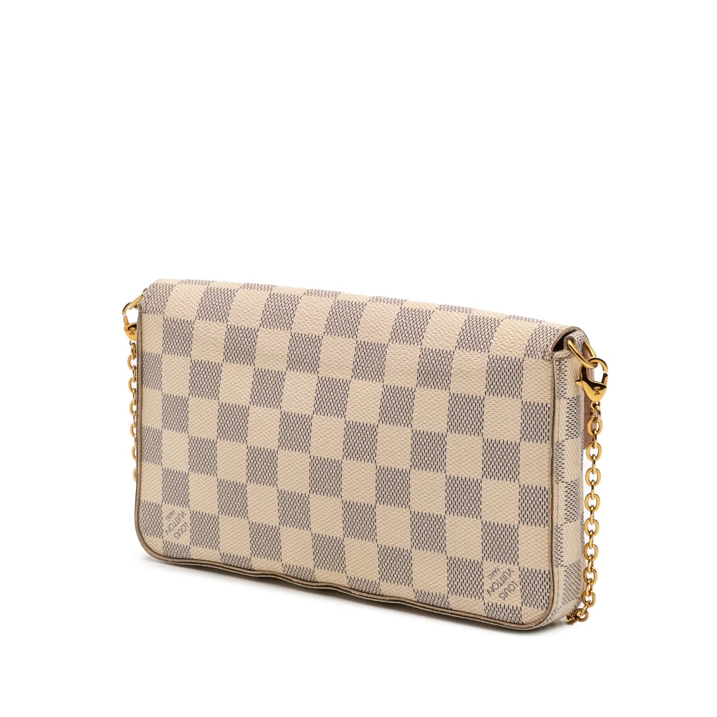 White Louis Vuitton Damier Azur Pochette Felicie Crossbody Bag
