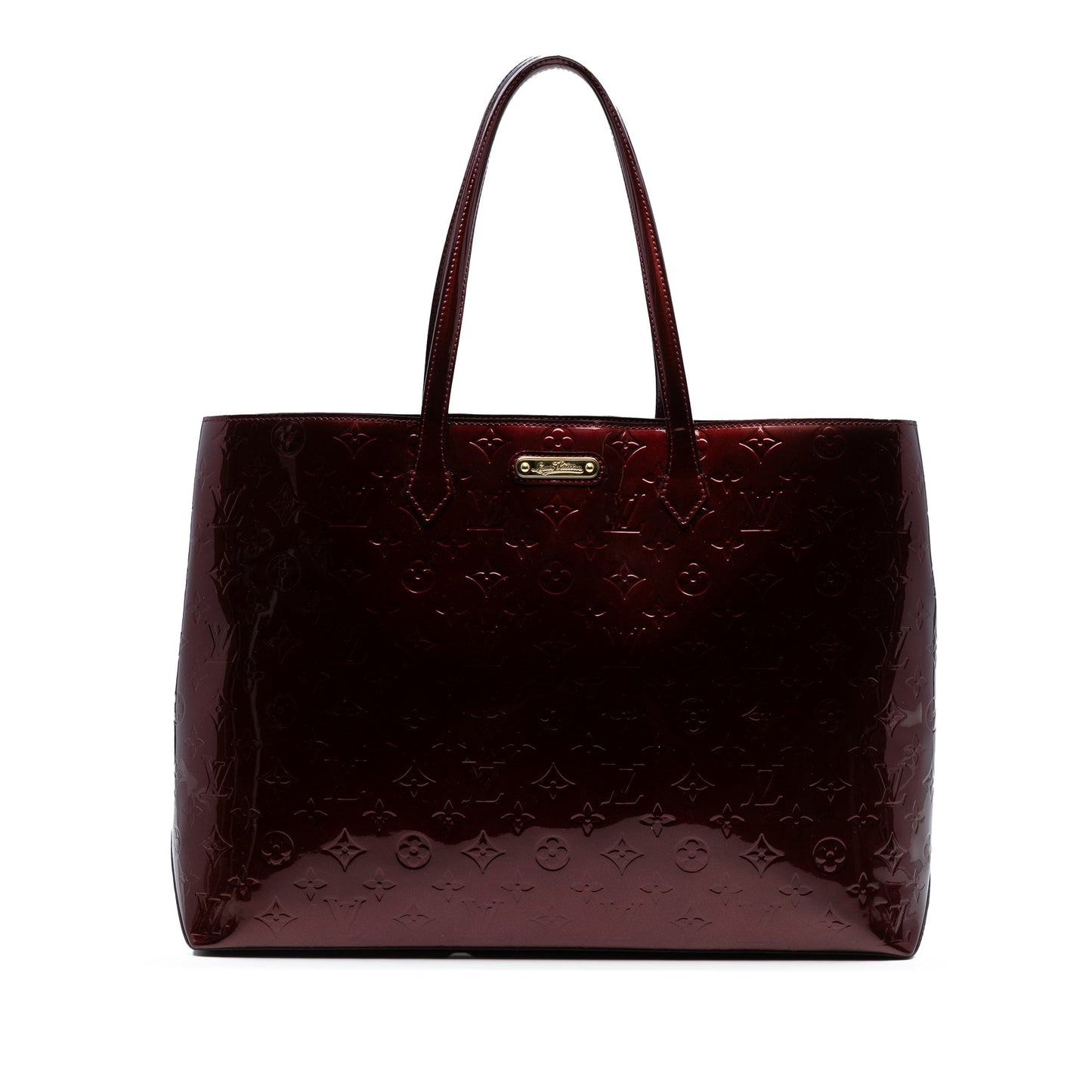 Red Louis Vuitton Monogram Vernis Wilshire GM Tote Bag