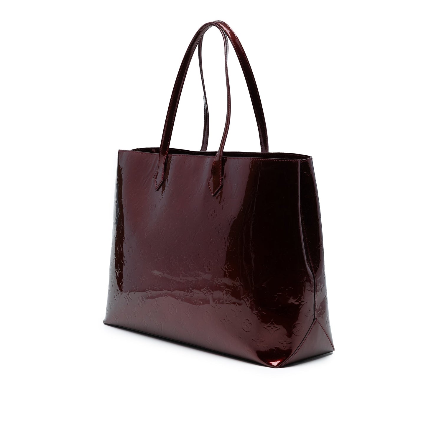 Red Louis Vuitton Monogram Vernis Wilshire GM Tote Bag