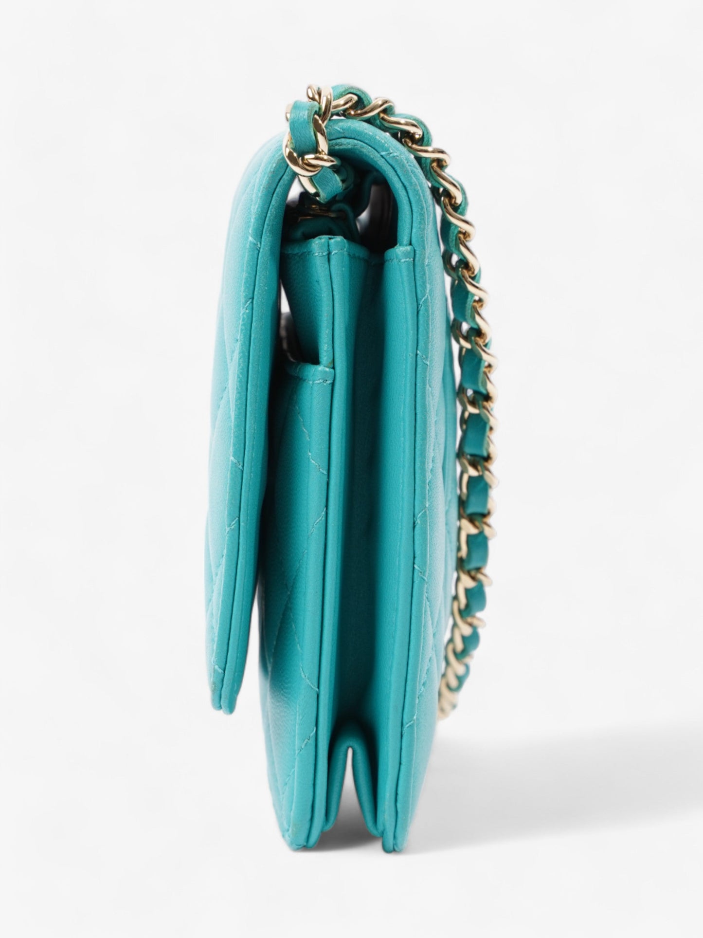Chanel WOC Turquoise  Lambskin Leather