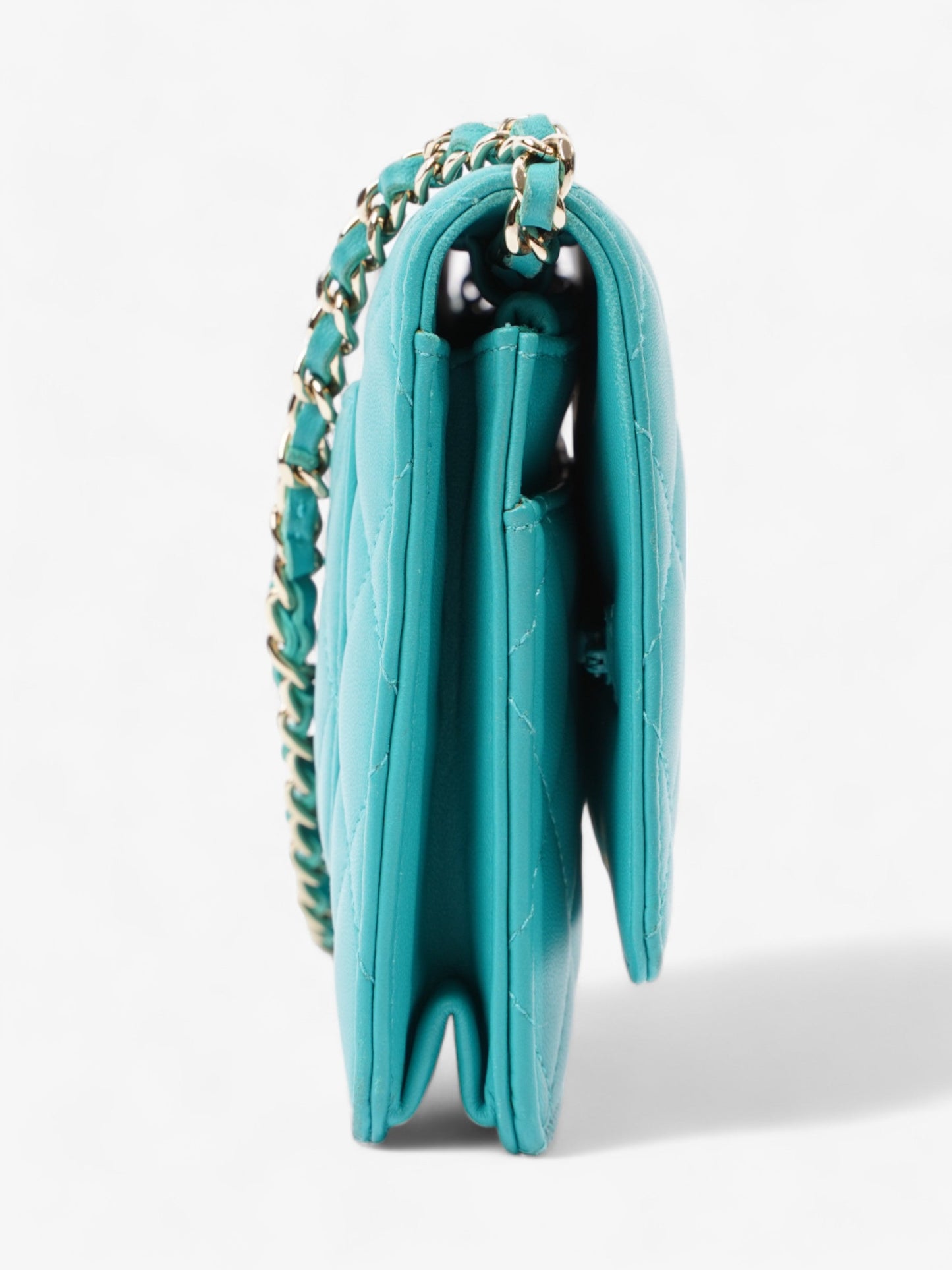 Chanel WOC Turquoise  Lambskin Leather
