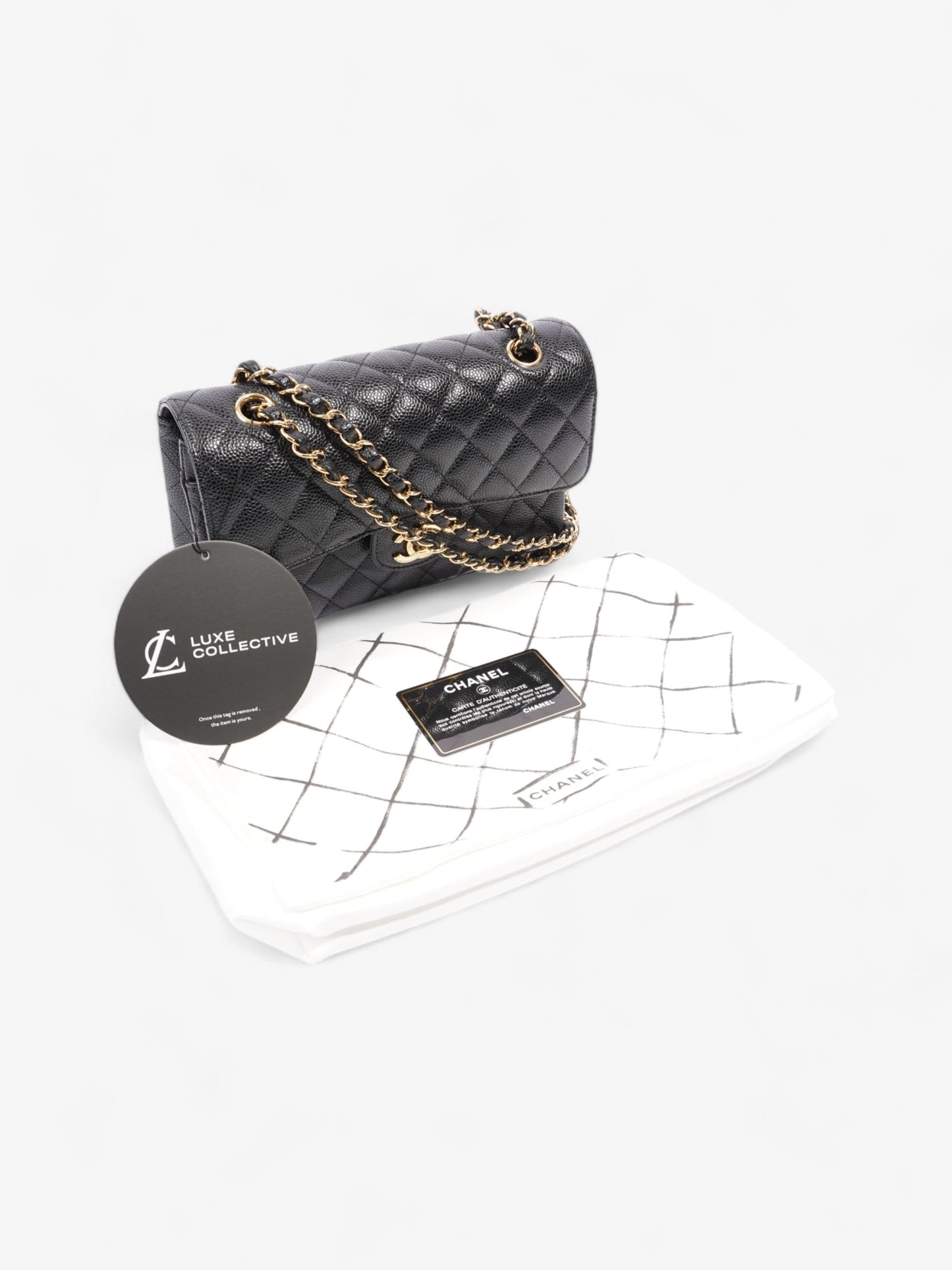 Chanel Classic Double Flap Black Caviar Leather Small