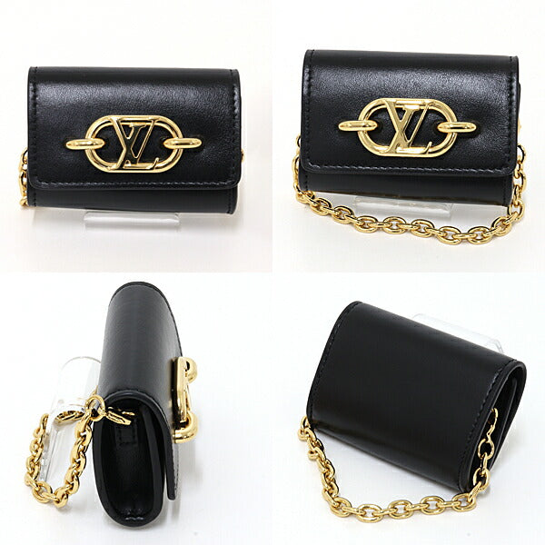 LOUIS VUITTON Other accessories M00829 leather black Bijoux Sac Earphone Holder LV Link