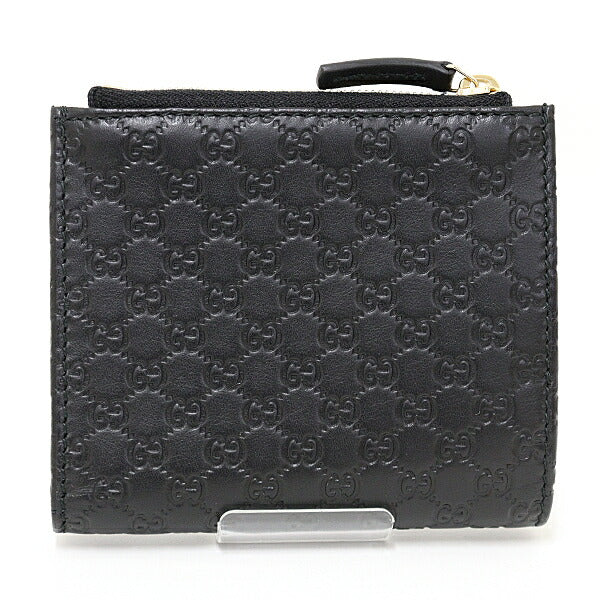 GUCCI Bifold Wallet 510318 Sima leather black Gucci Shima Micro Bifold Wallet
