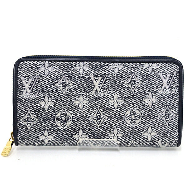 LOUIS VUITTON Long Wallet Purse M82468 Monogram Laminated Jacquard Navy/Silver type Long Wallet Purse Zippy wallet Women