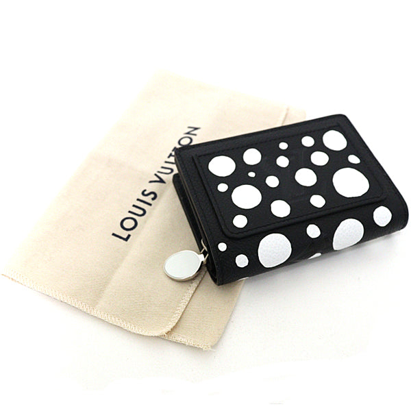 LOUIS VUITTON Bifold Wallet M81907 leather Noir Bron YAYOI KUSAMA LV �~ YK Portefeuille Claire Women