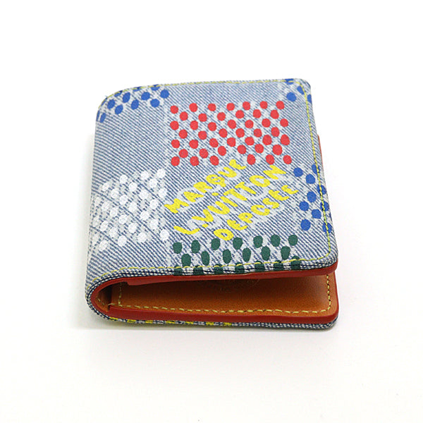 LOUIS VUITTON Card Case N00164 Denim, Leather multicolor Organizer De Poch mens