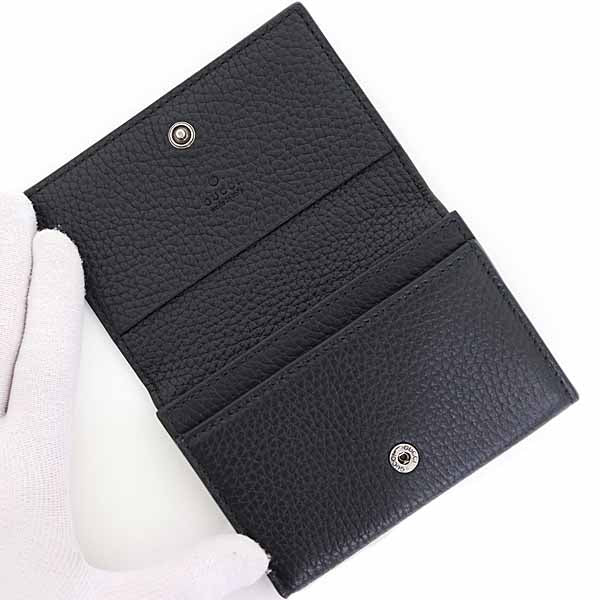 GUCCI Card Case 771152 leather black GUCCI logo business card holder mens