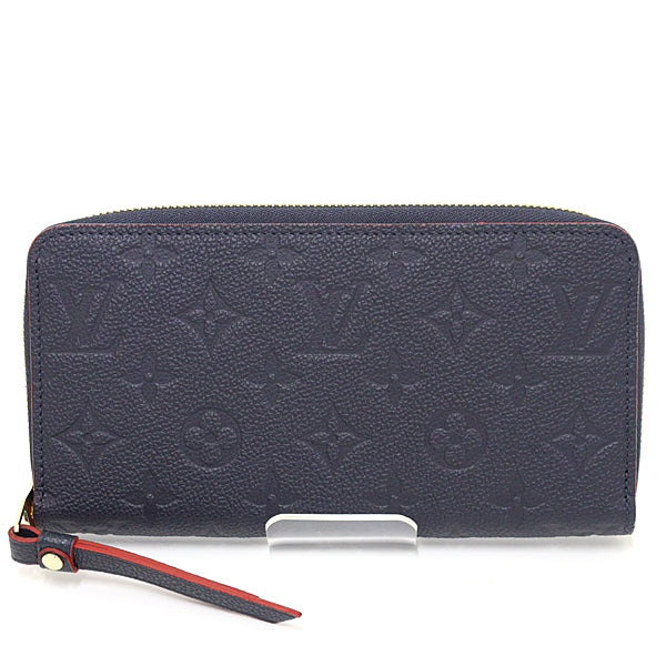 LOUIS VUITTON Long Wallet Purse M62121 Monogram Empreinte leather Navy Monogram �E An plant Zippy wallet Women