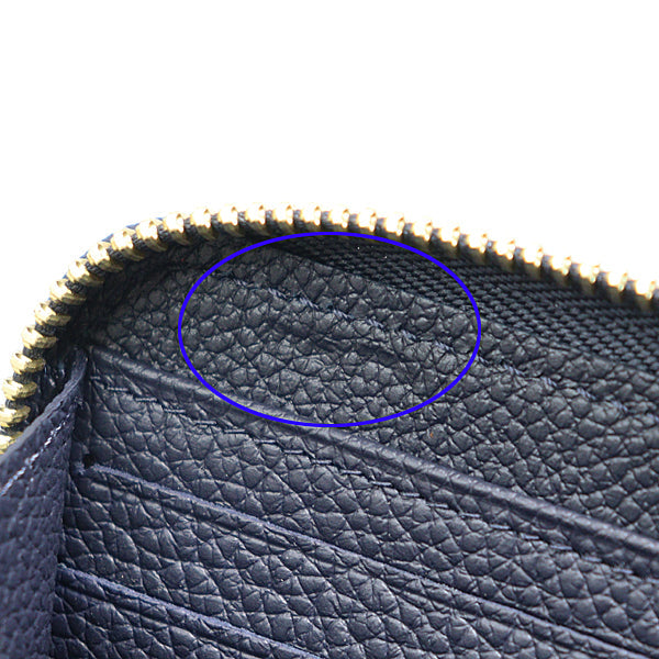LOUIS VUITTON Long Wallet Purse M62121 Monogram Empreinte leather Navy Monogram �E An plant Zippy wallet Women