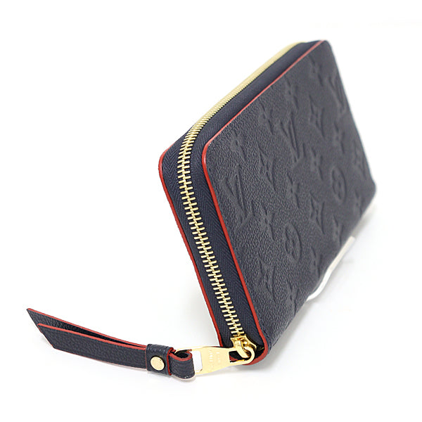 LOUIS VUITTON Long Wallet Purse M62121 Monogram Empreinte leather Navy Monogram �E An plant Zippy wallet Women