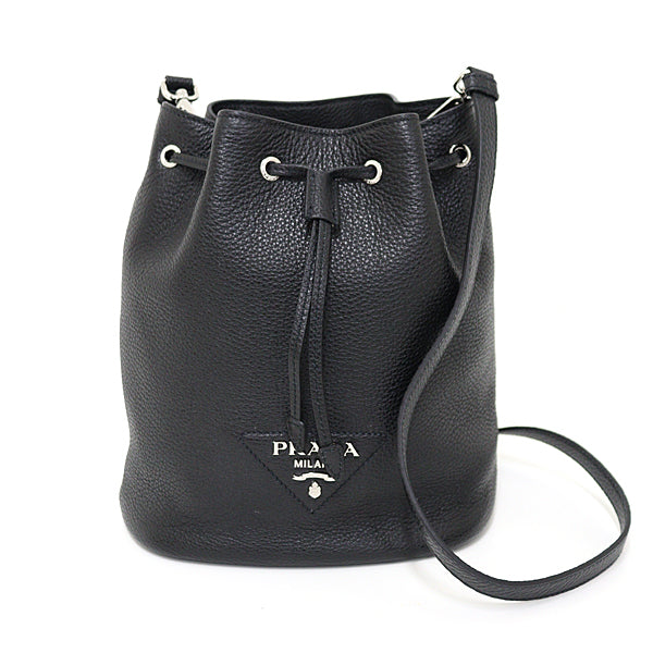PRADA Shoulder Bag 1BE060 leather black 2WAY Shoulder Bag Women