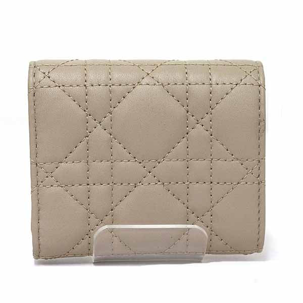 Dior Tri-fold wallet S3105UNJB lambskin beige Dior Jolie Hibiscus Wallet Women