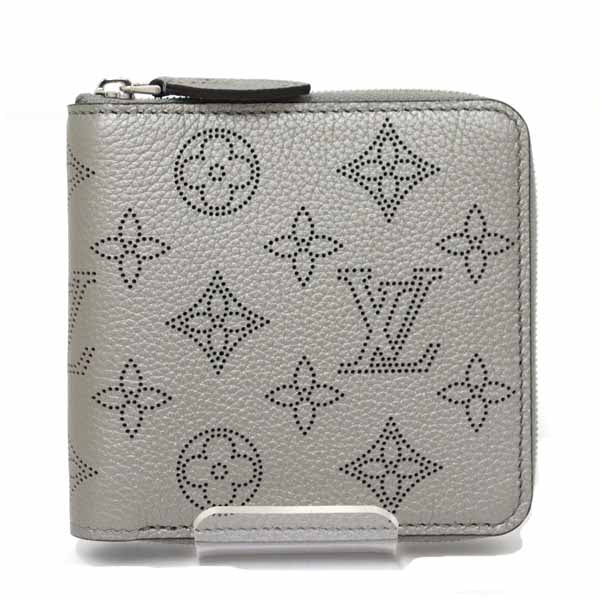 LOUIS VUITTON Bifold Wallet M81653 Monogram Mahina Silver Zippy Compact Wallet Women