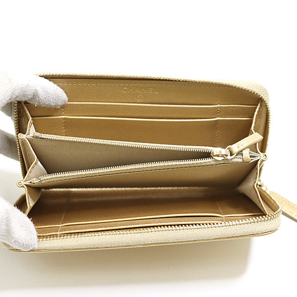 CHANEL Bifold Wallet lambskin gold Small zip wallet CHANEL 19 Women
