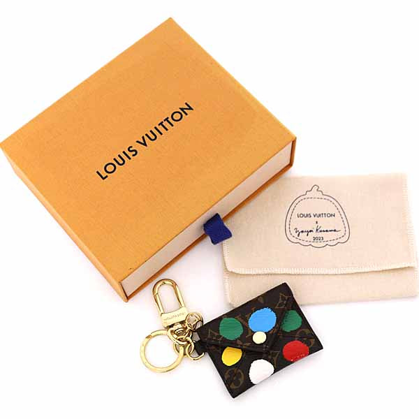LOUIS VUITTON Bag charm M01209 Monogram canvas Multi Yayoi Kusama LVxYK Porto Cle Kirigami Women