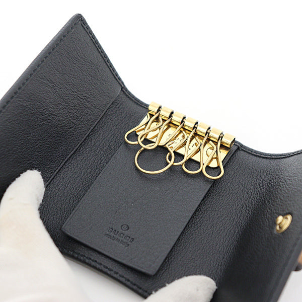 GUCCI Key case Key holder  658636 leather black 6-key case Key holder Gucci Diana Women