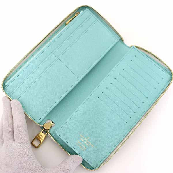 LOUIS VUITTON Long Wallet Purse N40675 Damier canvas white Zippy wallet  Vertical Women