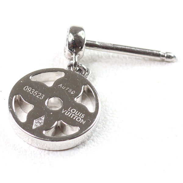 LOUIS VUITTON Pierce Q96167 K18 white gold Silver Pierce monogram idyl