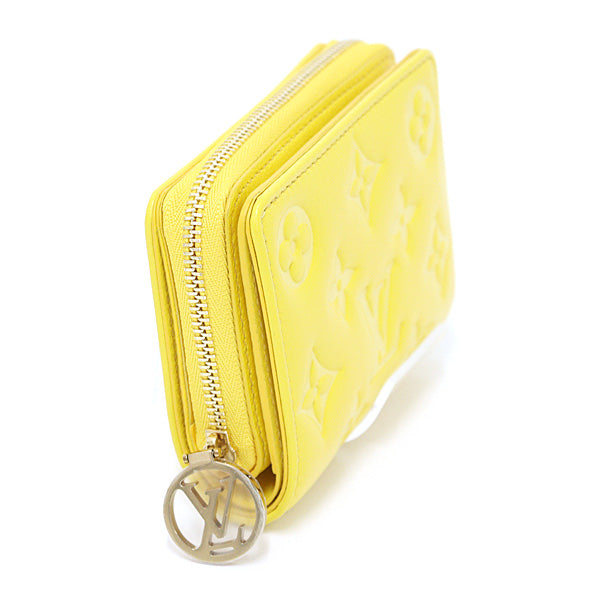 LOUIS VUITTON Bifold Wallet M13792 Monogram Ann Platt Ginkgo Yellow Portefeuille Lou