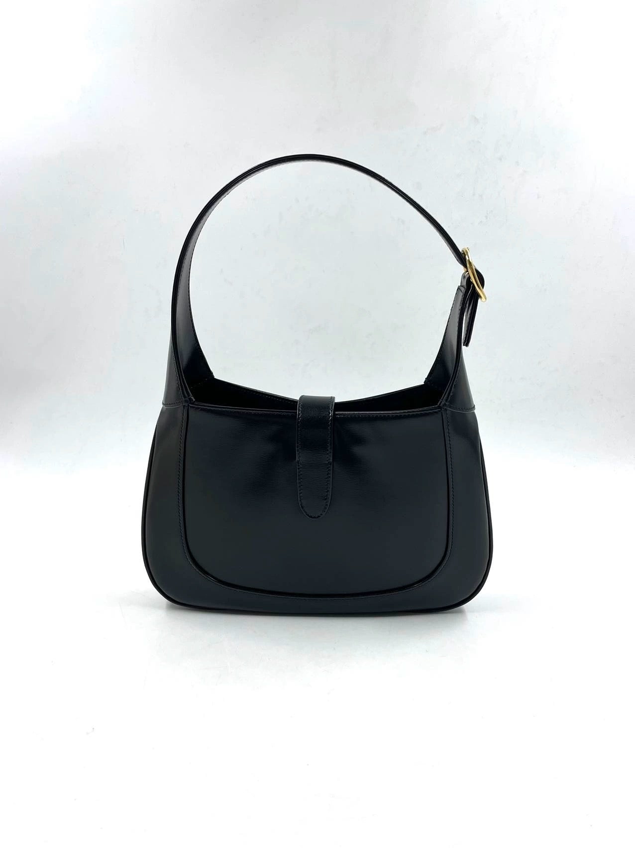 Gucci Jackie 1961 Black Leather Bag with Adjustable Strap