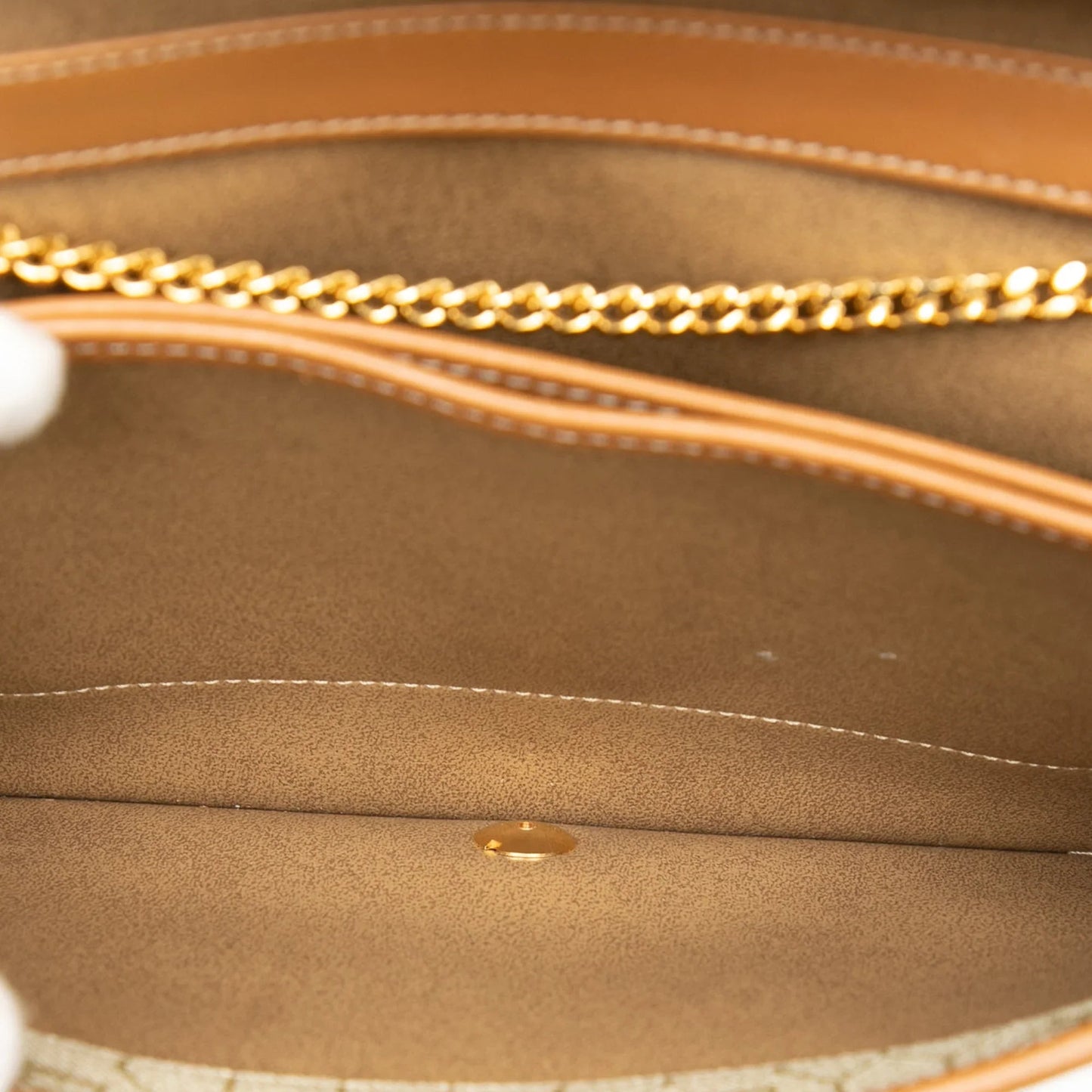 Brown Dior Honeycomb Coated Canvas Chain Shoulder Bag