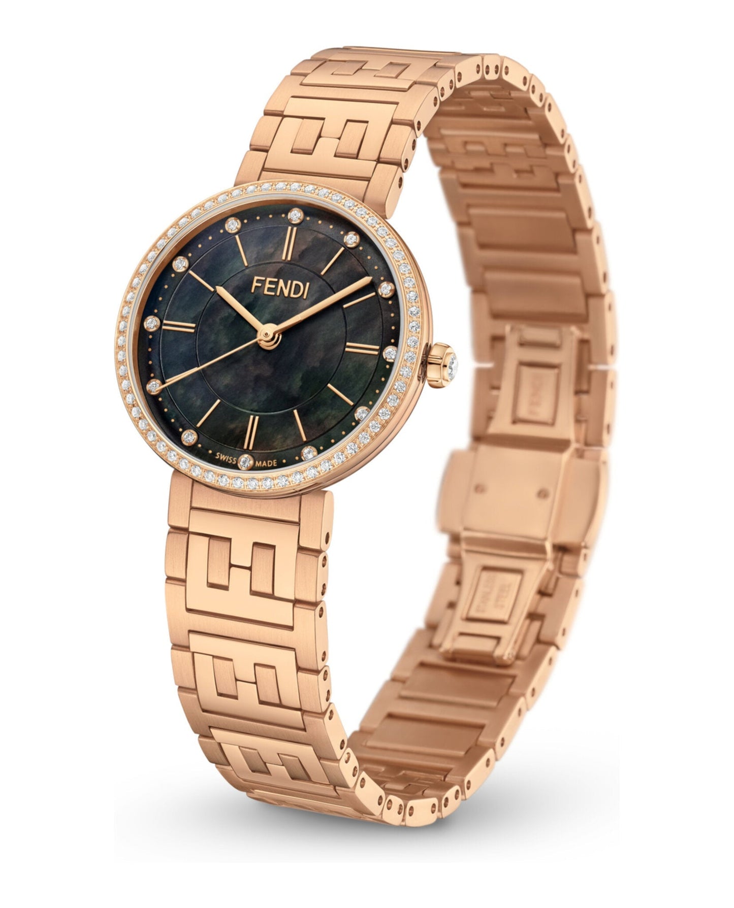 Fendi Womens  Rose Gold 29mm Bracelet Fashion Watch