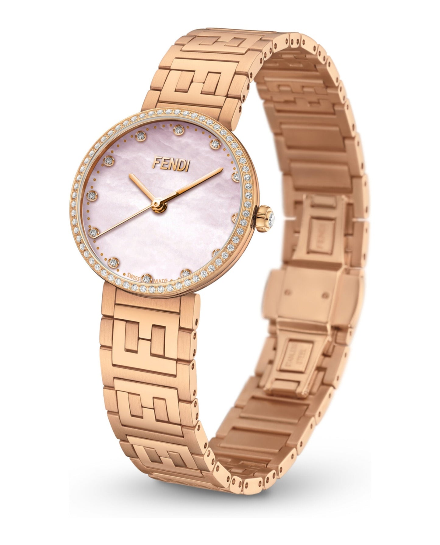 Fendi Womens  Rose Gold 29mm Bracelet Fashion Watch