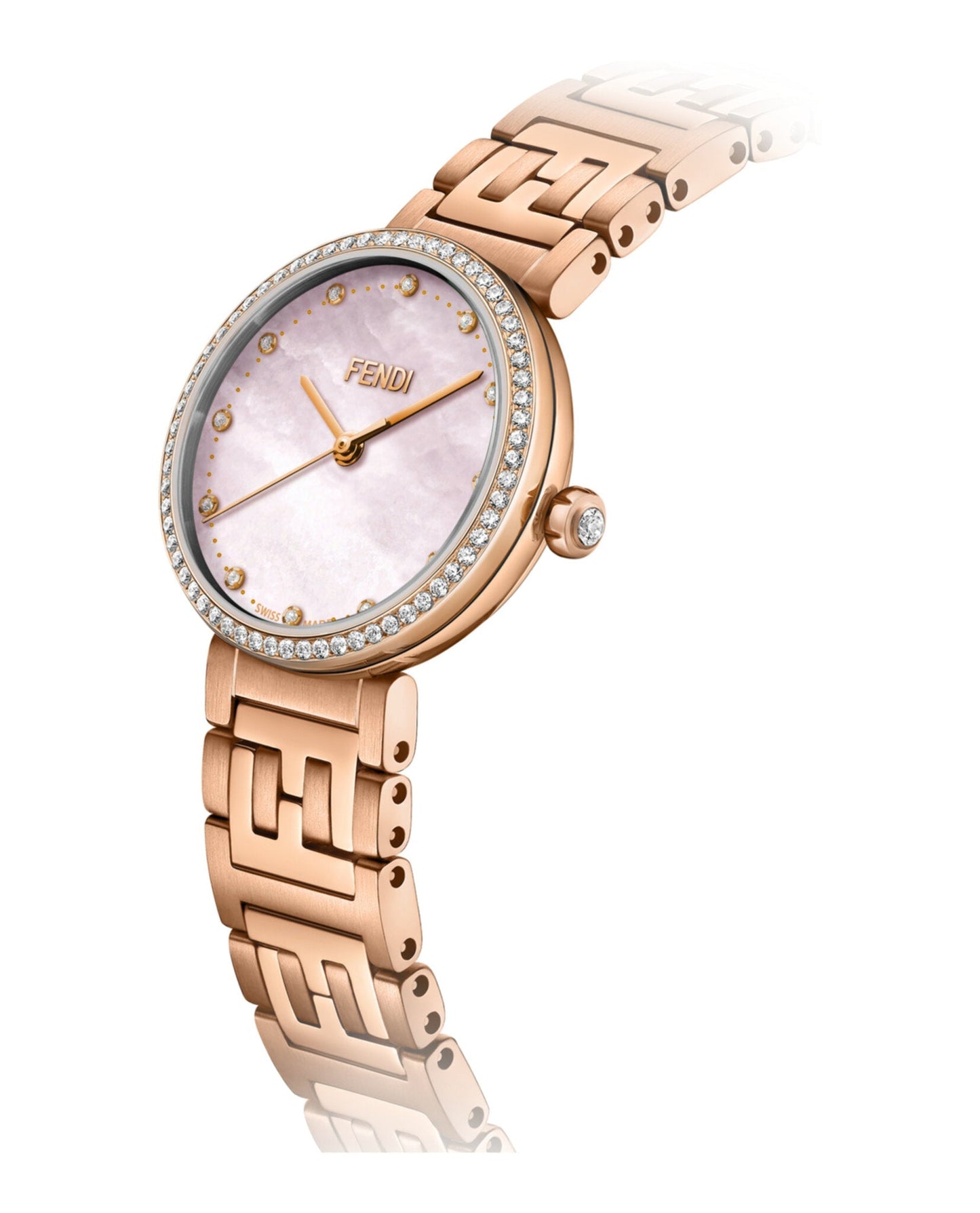 Fendi Womens  Rose Gold 29mm Bracelet Fashion Watch
