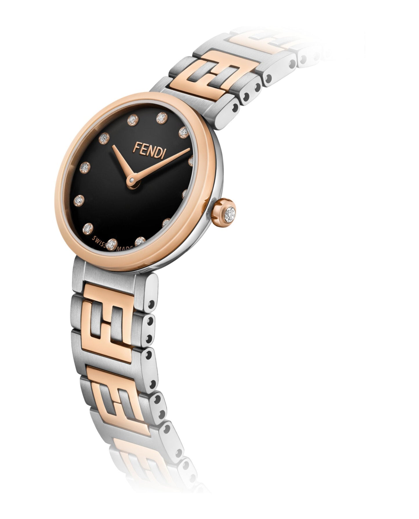 Fendi Womens  Two Tone 19mm Bracelet Fashion Watch
