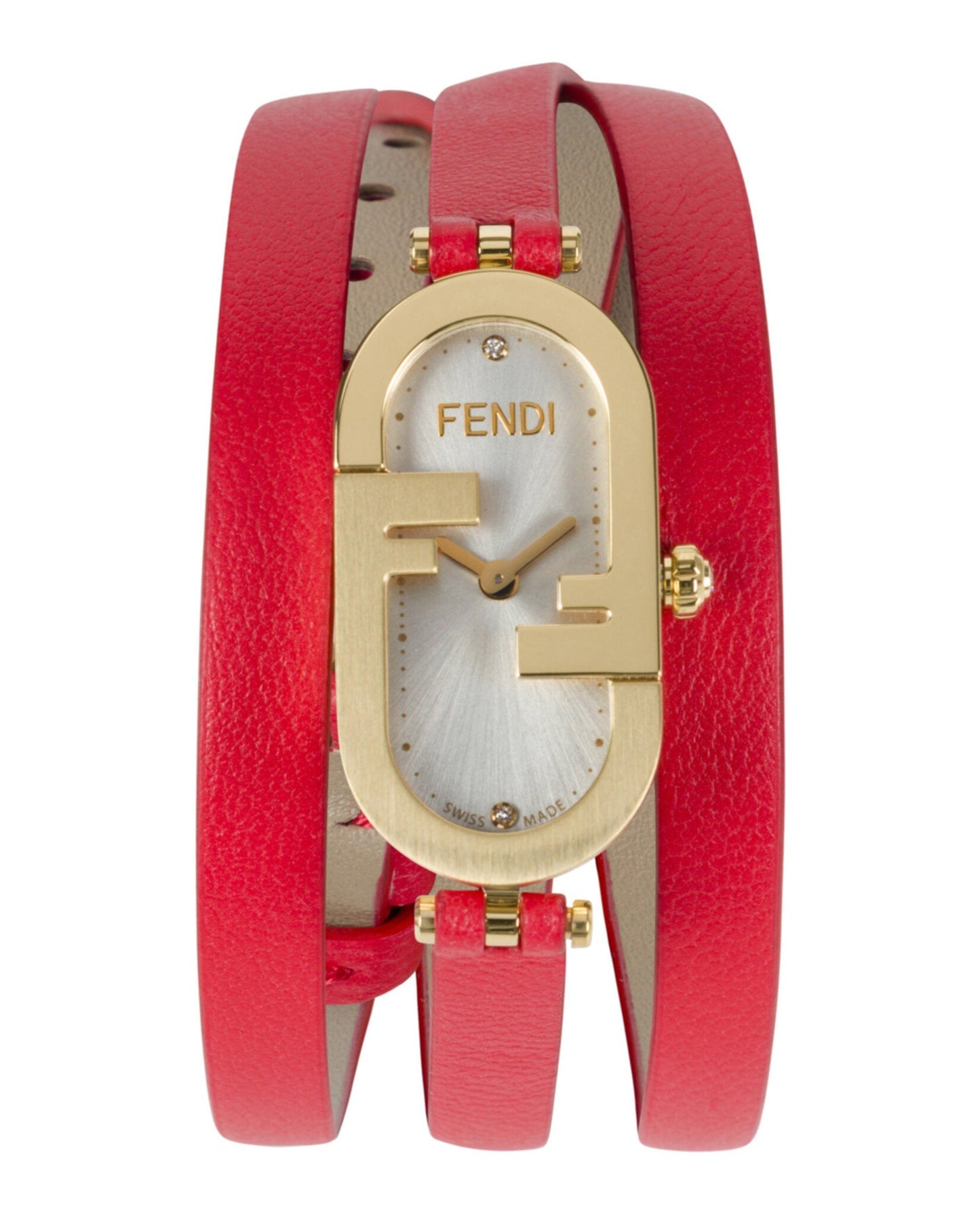 Fendi Womens  Gold 14.8mm Strap Fashion Watch
