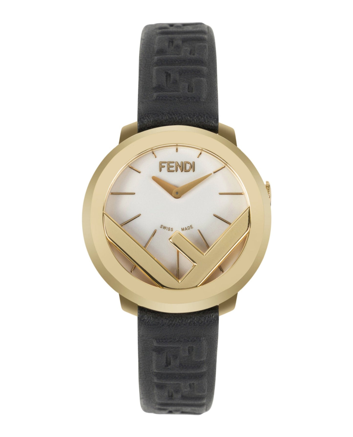 Fendi Womens  Gold 28mm Strap Fashion Watch