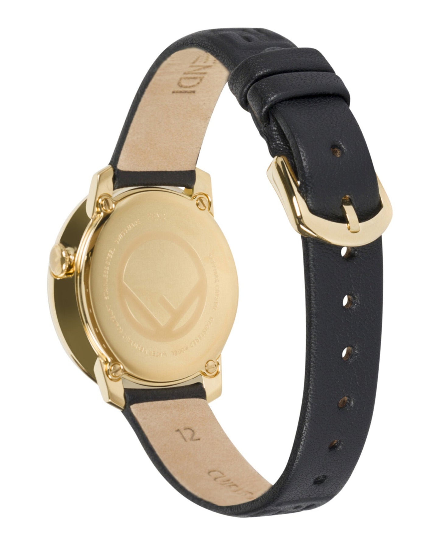 Fendi Womens  Gold 28mm Strap Fashion Watch