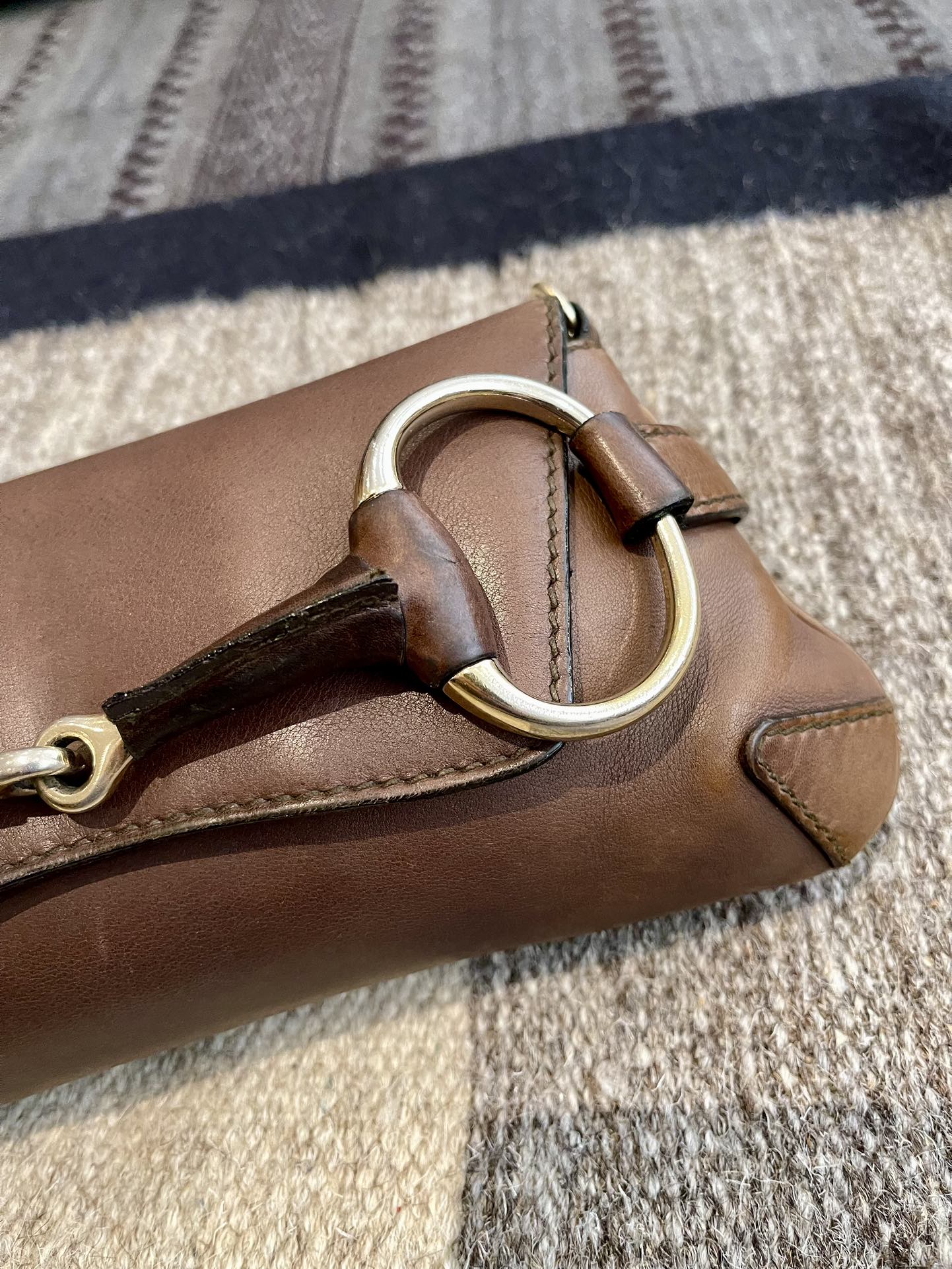Gucci Horsebit 1955 Small Coffee Brown Leather Shoulder Bag