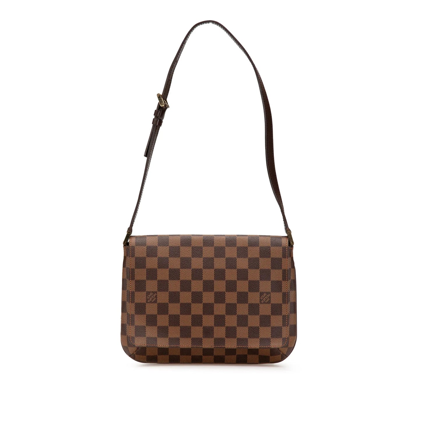 Brown Louis Vuitton Damier Ebene Mtte Tango Short Strap Shoulder Bag