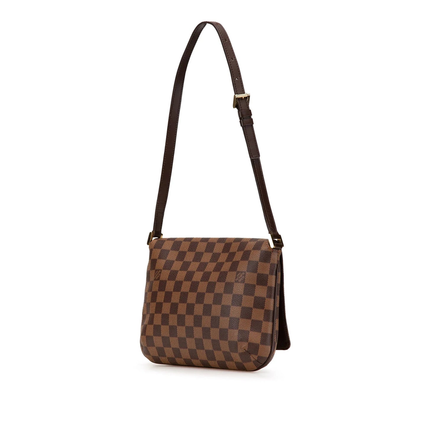 Brown Louis Vuitton Damier Ebene Mtte Tango Short Strap Shoulder Bag