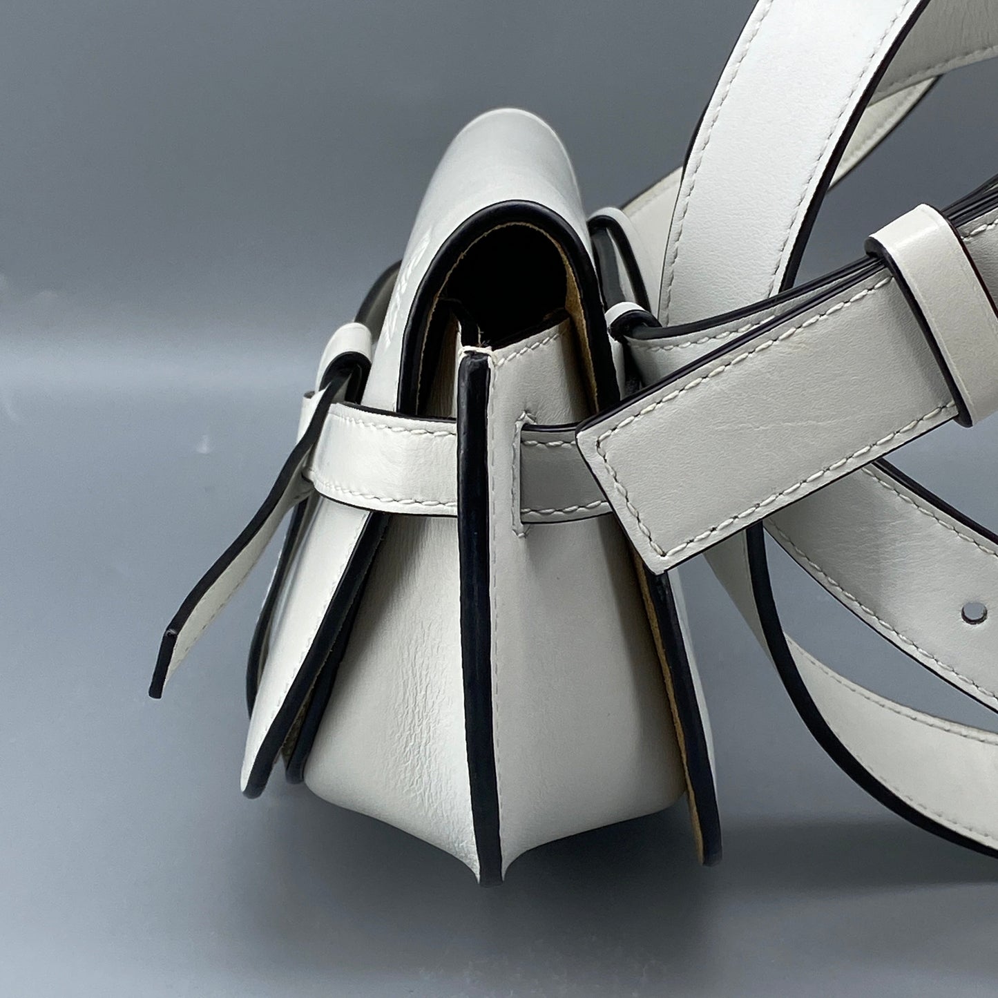 Loewe Gate Mini White Smooth Calfskin Belt Bag