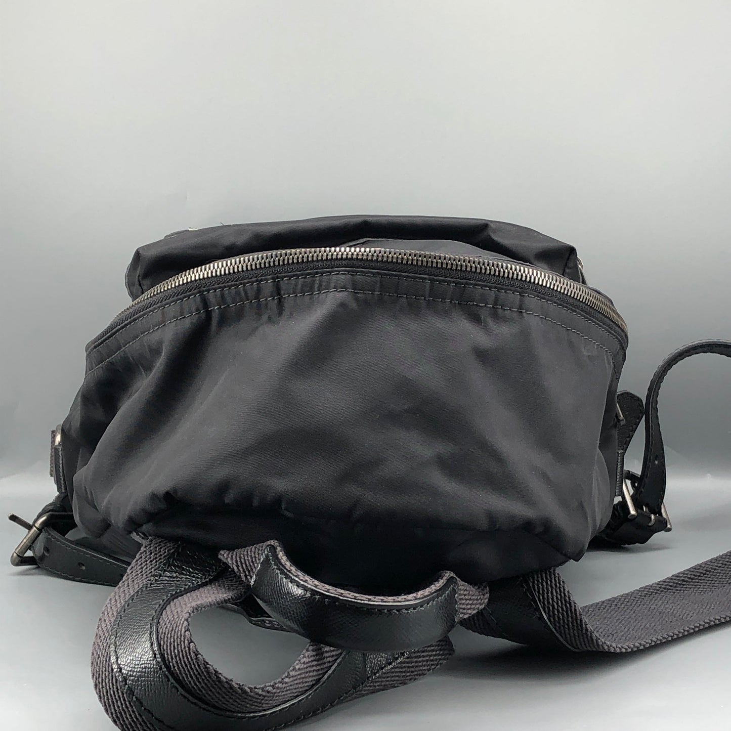 Dolce & Gabbana Gentleman Portrait Print Black Nylon Backpack
