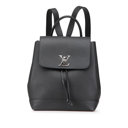 Black Louis Vuitton Taurillon Lockme Backpack
