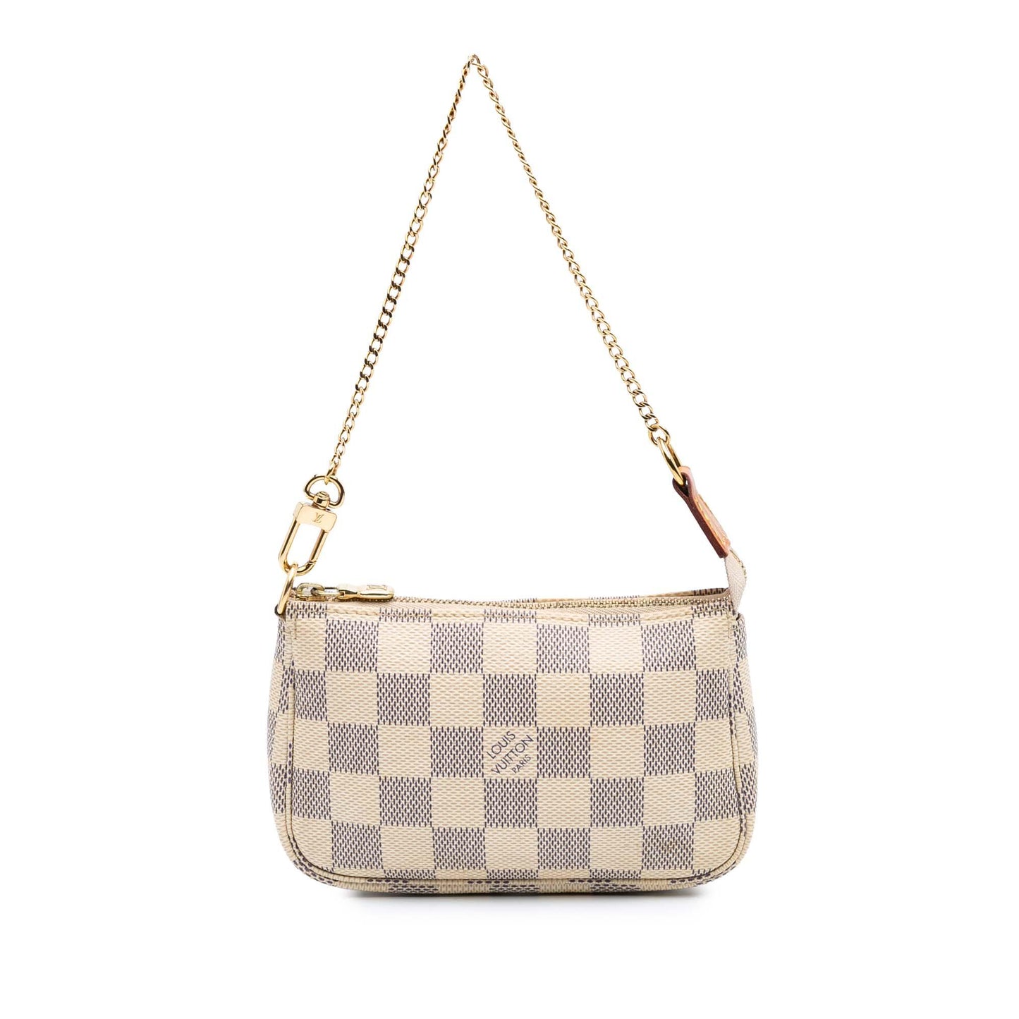 White Louis Vuitton Damier Azur Mini Pochette Accessoires Handbag