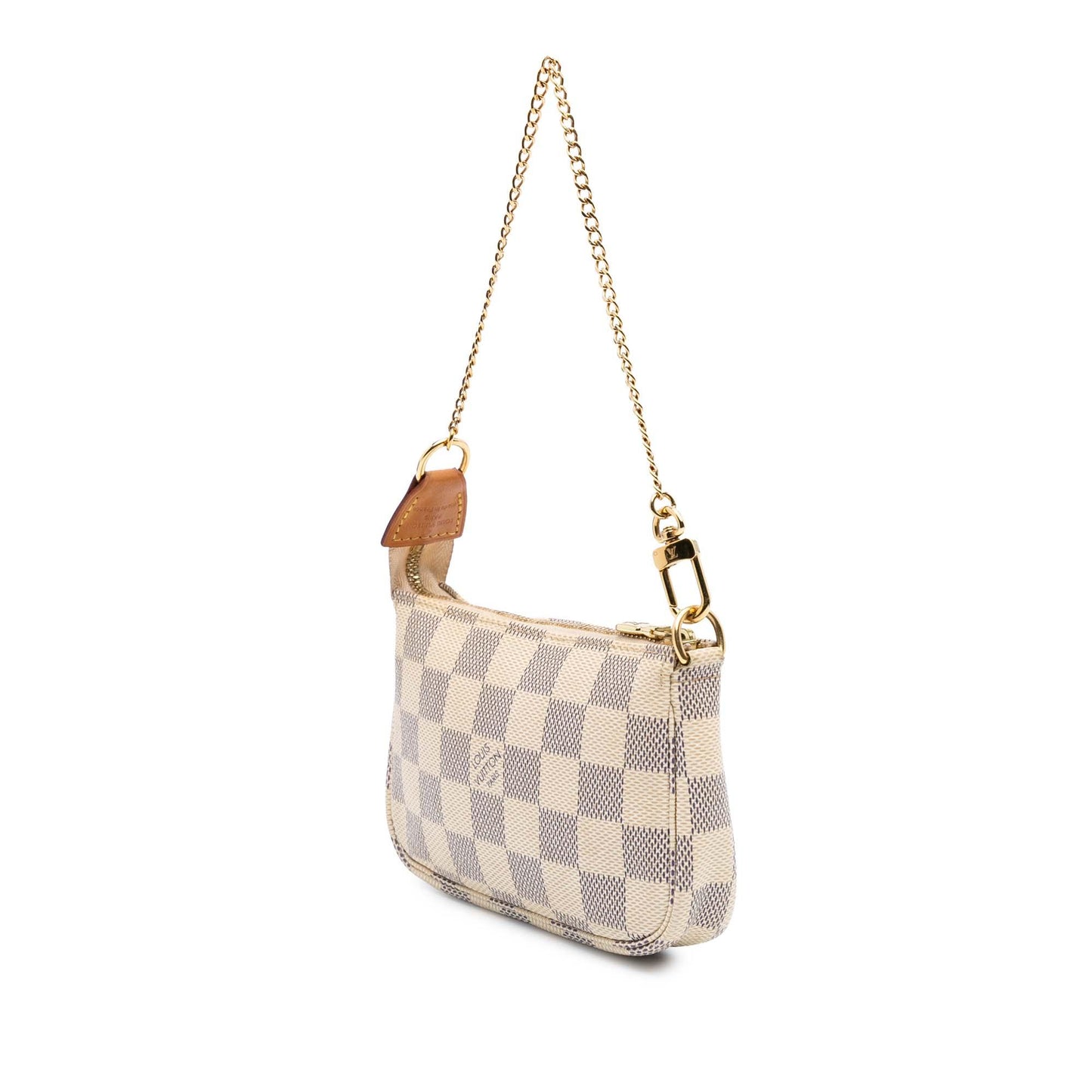 White Louis Vuitton Damier Azur Mini Pochette Accessoires Handbag