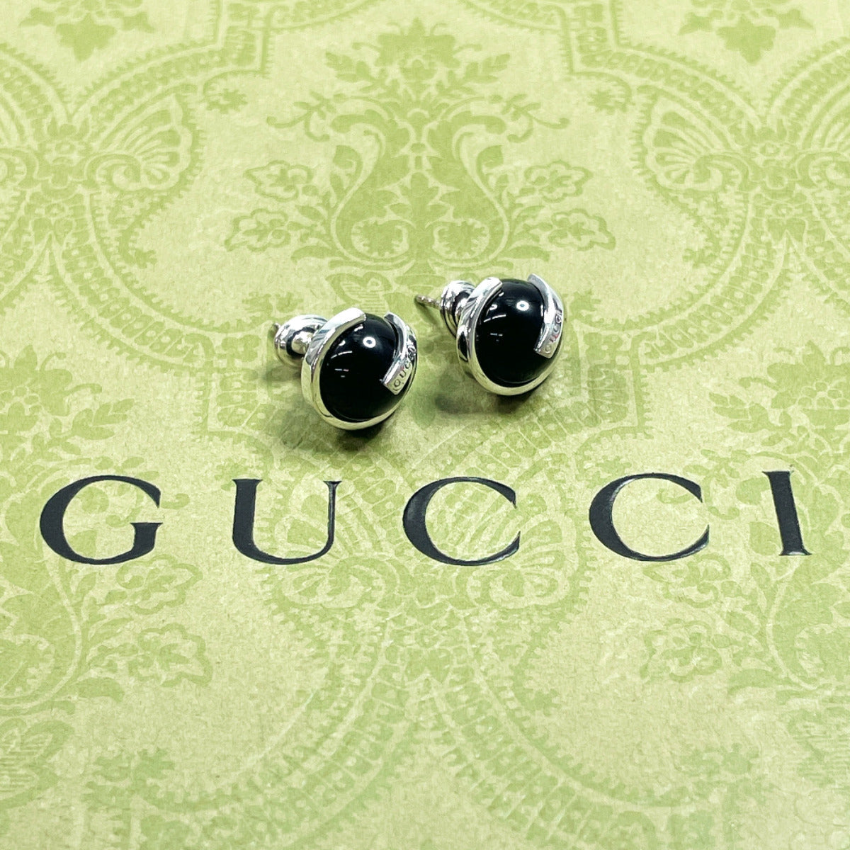 GUCCI Pierce Silver925, Stone Silver logo